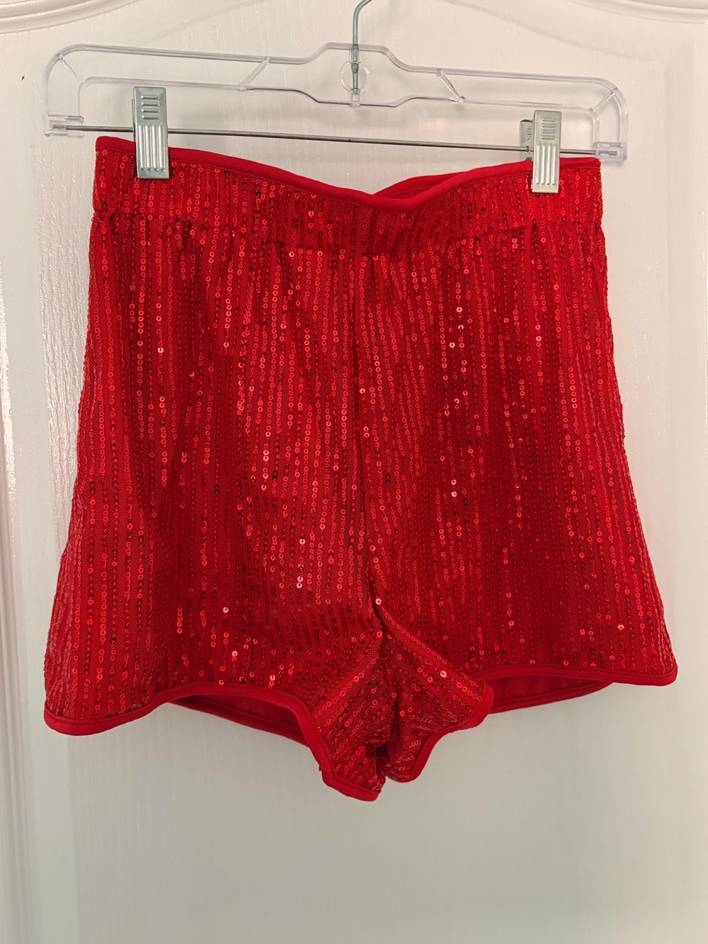 Red Sequin Shorts (M)